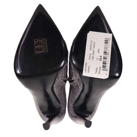 Philipp Plein GoldJunge Reptilia Croc Bootie Heel 36.5 6 Leather New Shoes FW14 - Picture 7 of 12